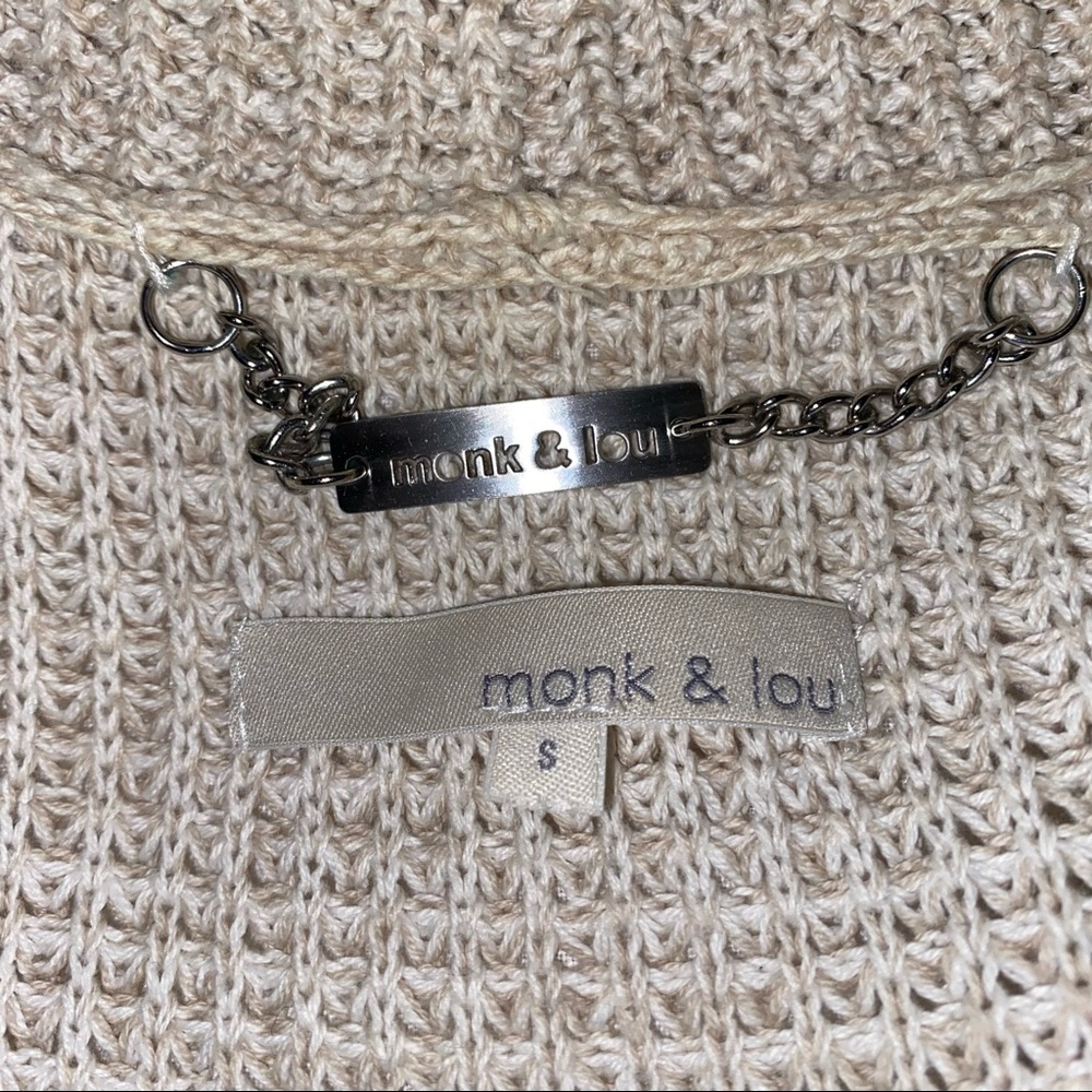 Monk & Lou cardigan with pockets, small, beige - Picture 4 of 5